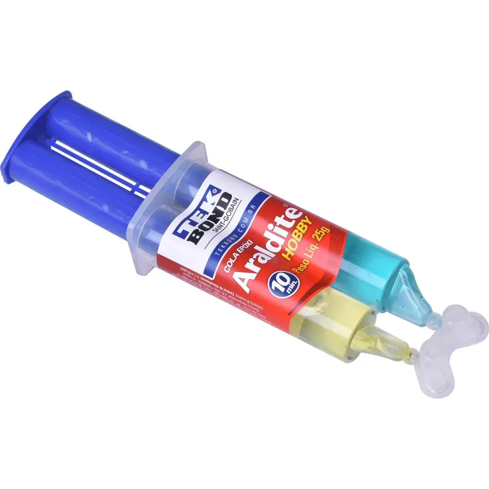 Adesivo epóxi blister 25GR bi-componente líquido tekbond Araldite — fotografia 4