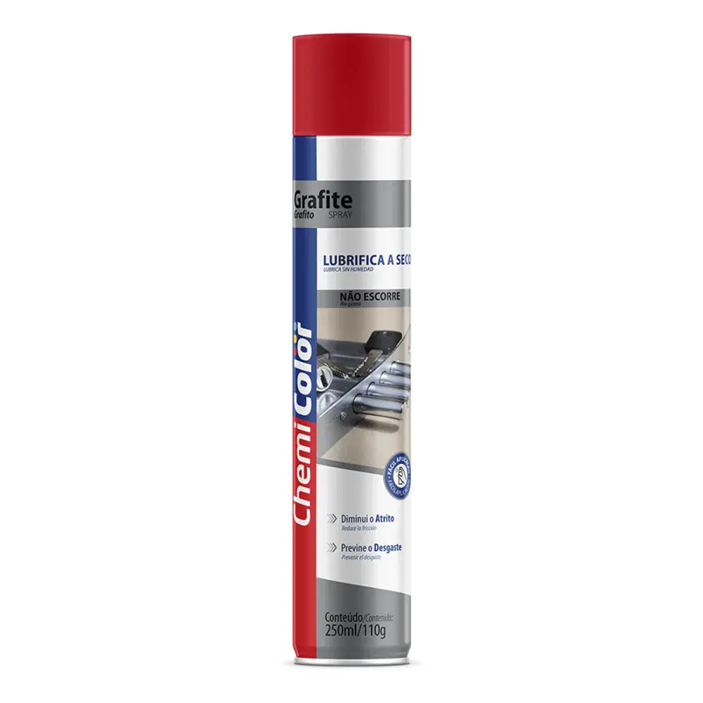 Tinta spray metálica 250ML/120G vermelho da chemicolo Chemicolor