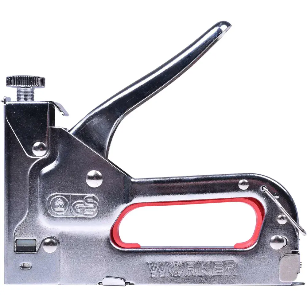 Grampeador pinador cromado profissional 3 em 1 Worker