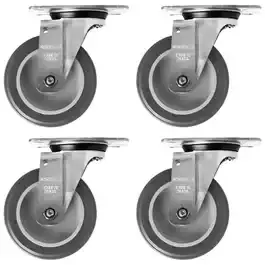 Rodizio Giratório 4 Peças 6 POL PVC para até 85kg - GL612-BP SCHIOPPA — fotografia 2