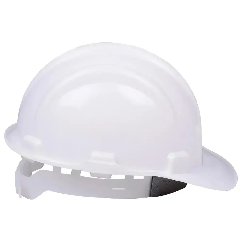 Capacete de proteção branco com carneira e aba frontal Worker — fotografia 8