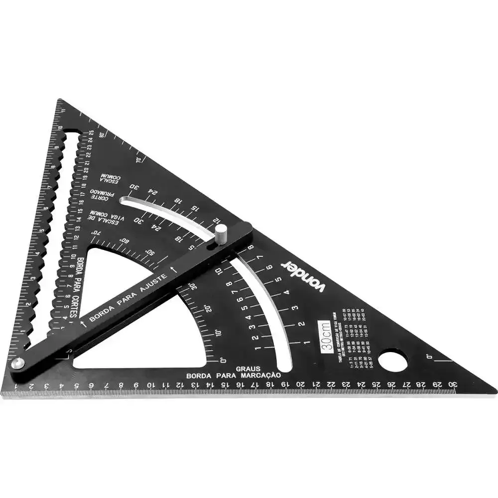 Esquadro triangular com goniômetro 300MM Vonder — fotografia 5