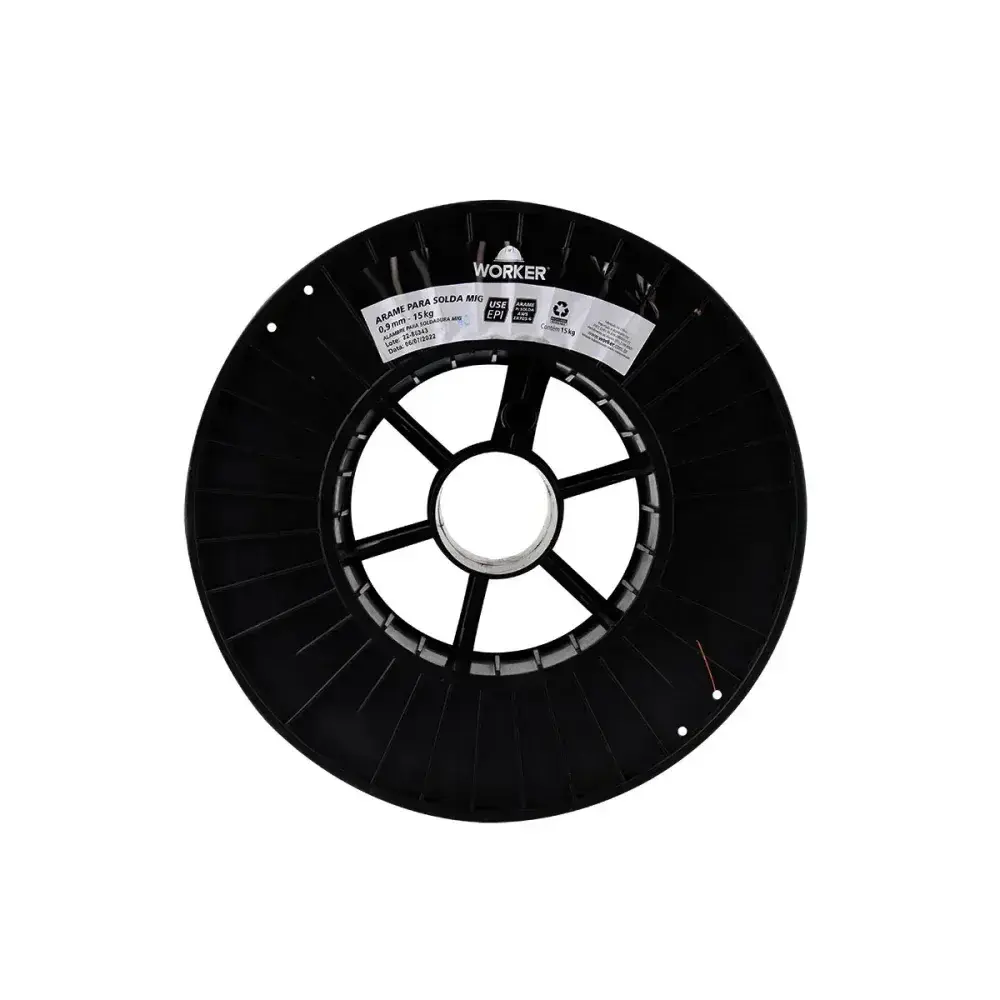 Arame para solda de carretel mig 0,9MM 15KG Worker — fotografia 11