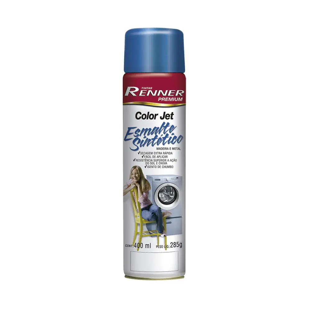 Tinta spray uso geral azul brilhante Renner