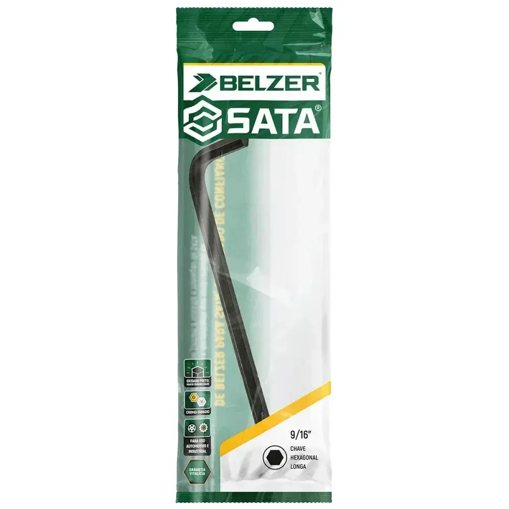 Chave hexagonal longa com acabamento oxidado 9/16 belzer Belzer/sata — fotografia 4