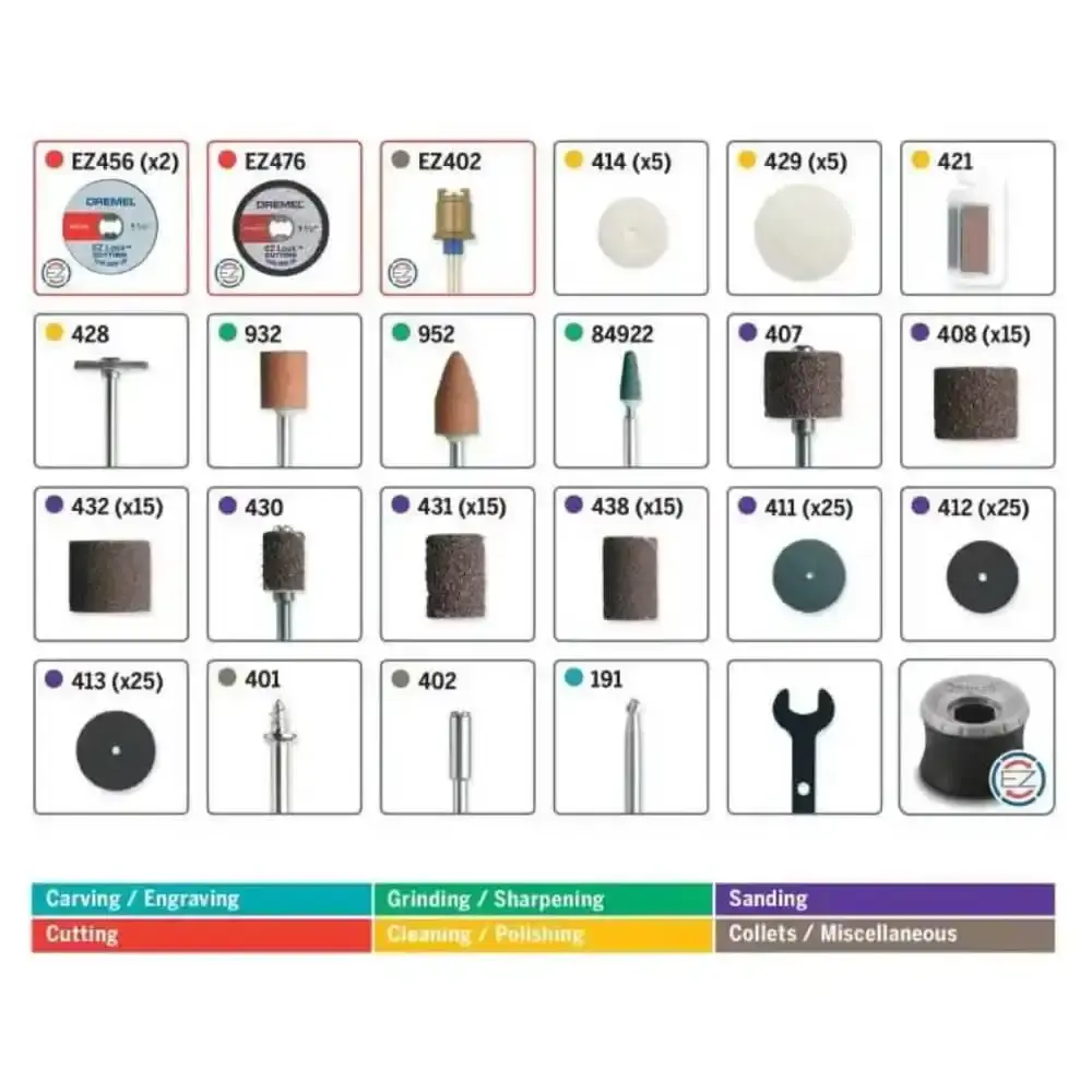 Kit de acessórios 160 peças para uso geral 710-RW2 Dremel — fotografia 4
