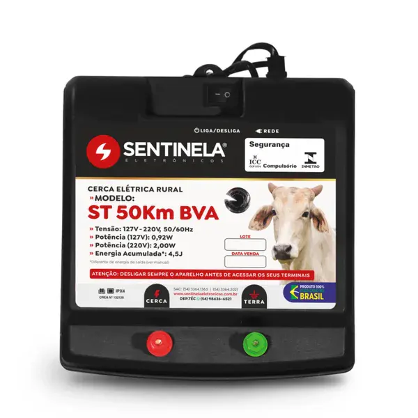 Eletrificador de cerca st 50KM biv Sentinela — fotografia 3