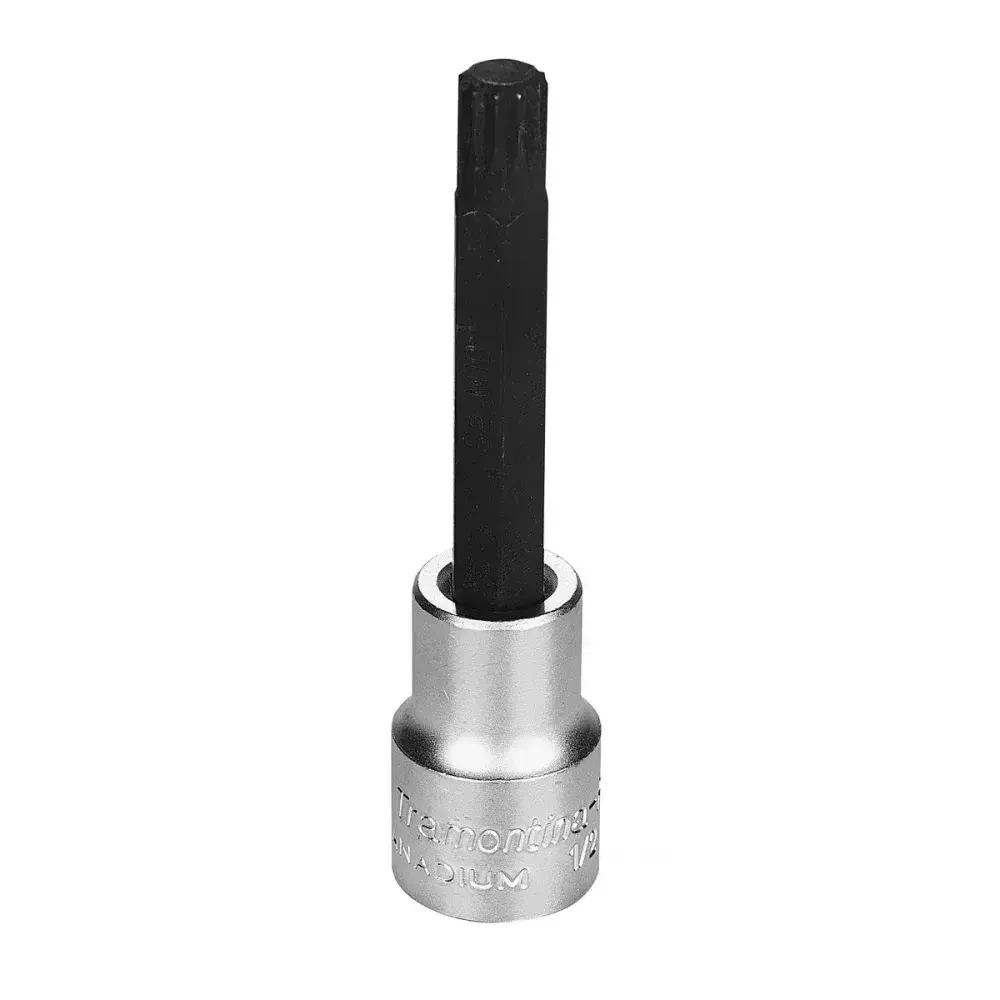 Soquete longo em aço cromo vanádio ponta multidentada 10 mm - encaixe 1/2 Tramontina 44865110 — fotografia 3