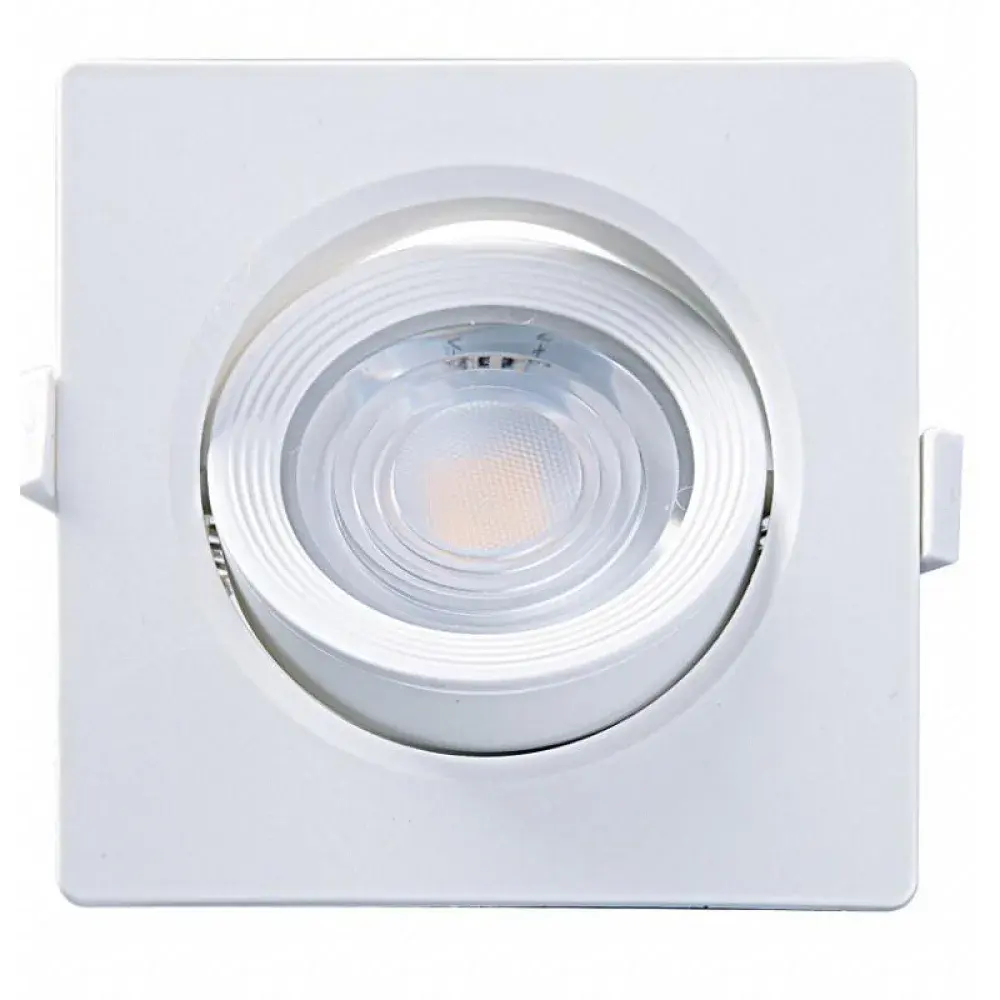 Spot led embutir quadrado PAR20 7W 3000K bivolt Taschibra — fotografia de referência