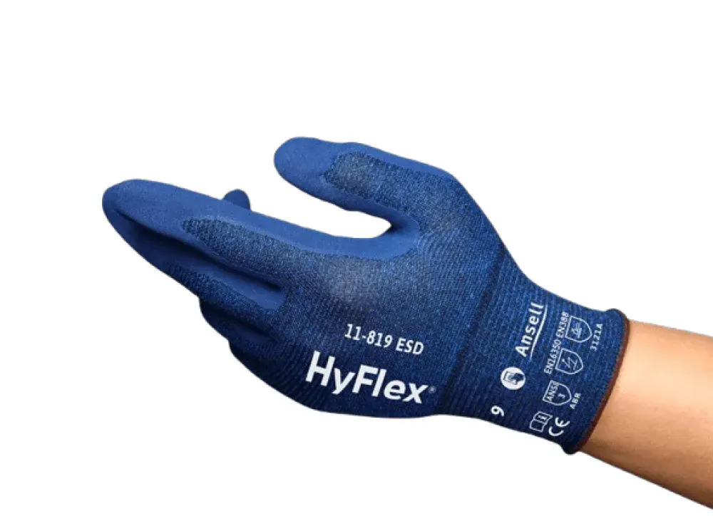 Luva profissionais multiuso hyflex 11-818 azul tamanho 06 Ansell