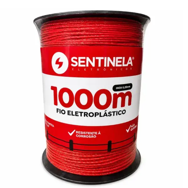Fio eletroplástico 1000MT laranja - Sentinela