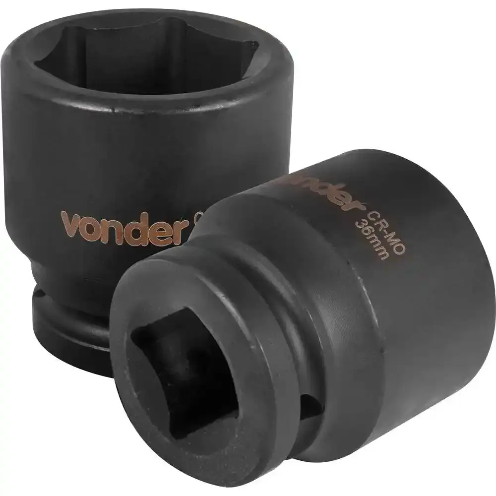 Soquete Sextavado Impacto Encaixe 3/4 polegada 36MM Cromado VONDER — fotografia de referência