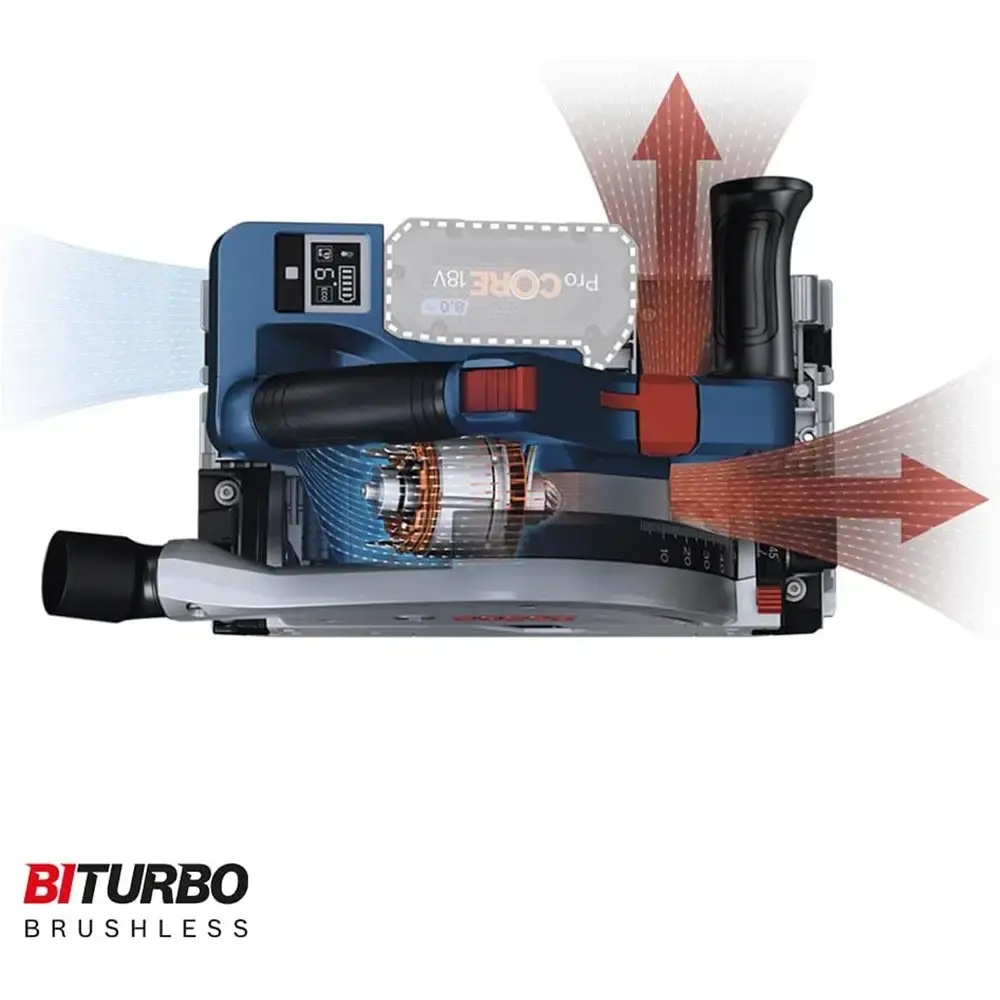 Serra Circular de Imersão 18v BRUSHLESS s/ Bateria GKT 18V-52 GC BOSCH — fotografia 6