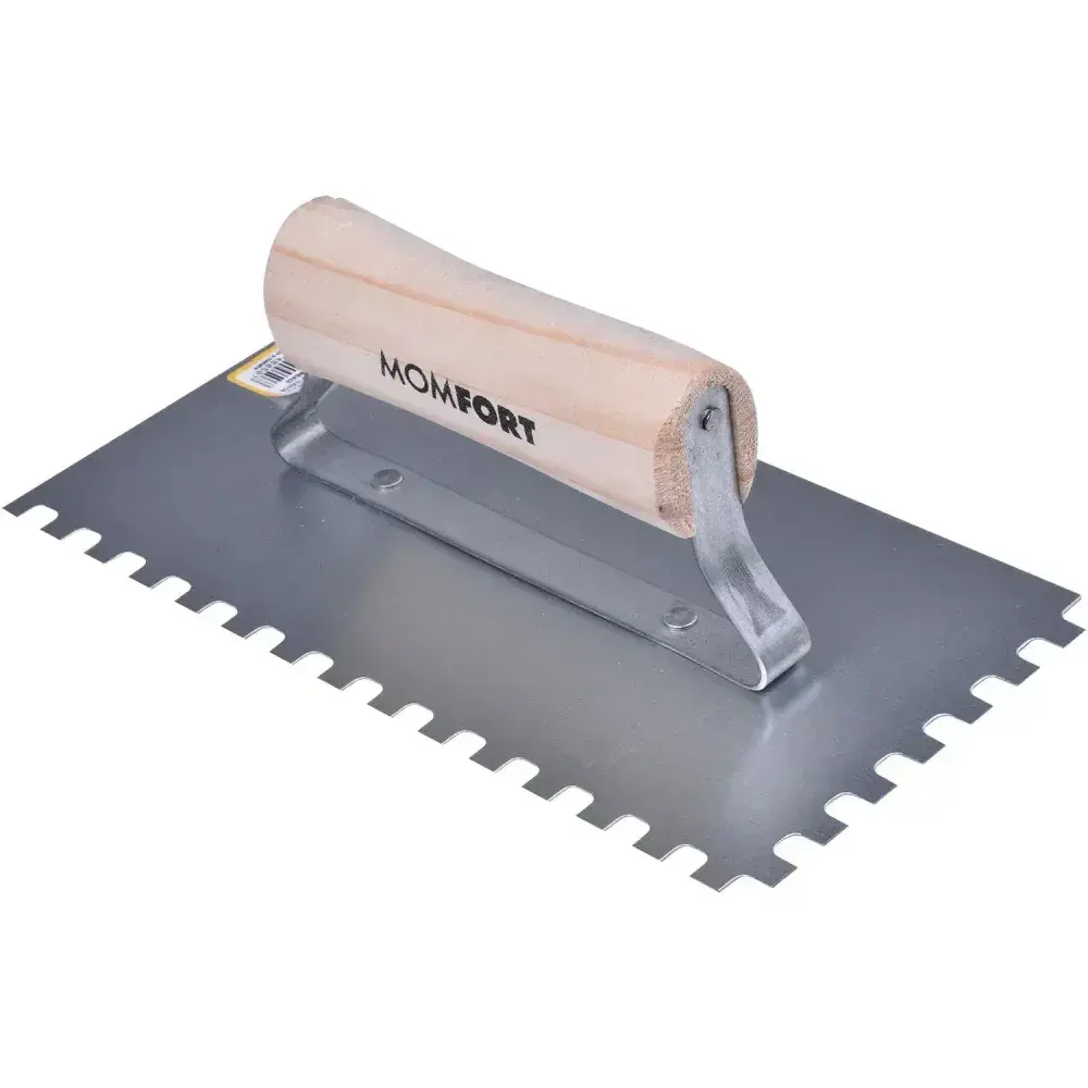 Desempenadeira de aço dentada 12×24 cm 404004 Momfort — fotografia 6