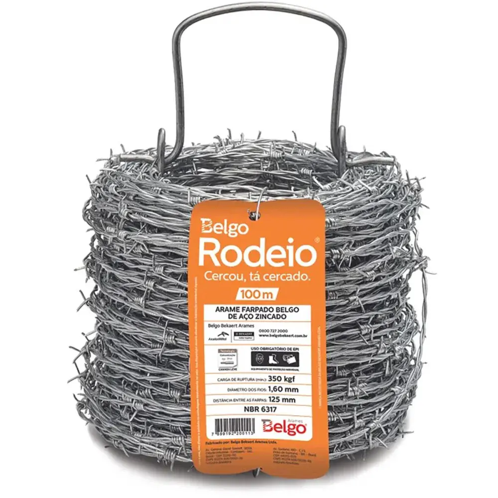 Arame farpado 1,60MM 100M Belgo rodeio