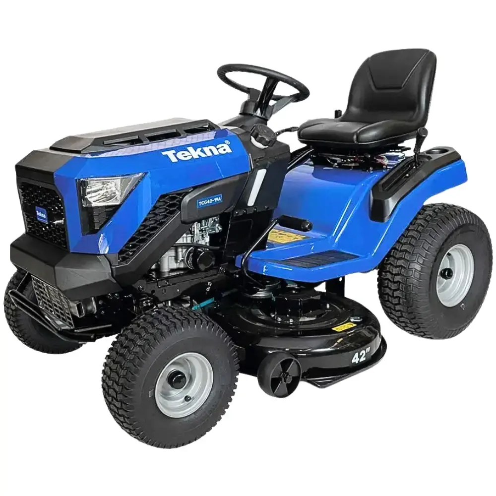Trator cortador de grama à gasolina 19,5HP 4T com corte 1,07M TCG42-19A Tekna — fotografia de referência