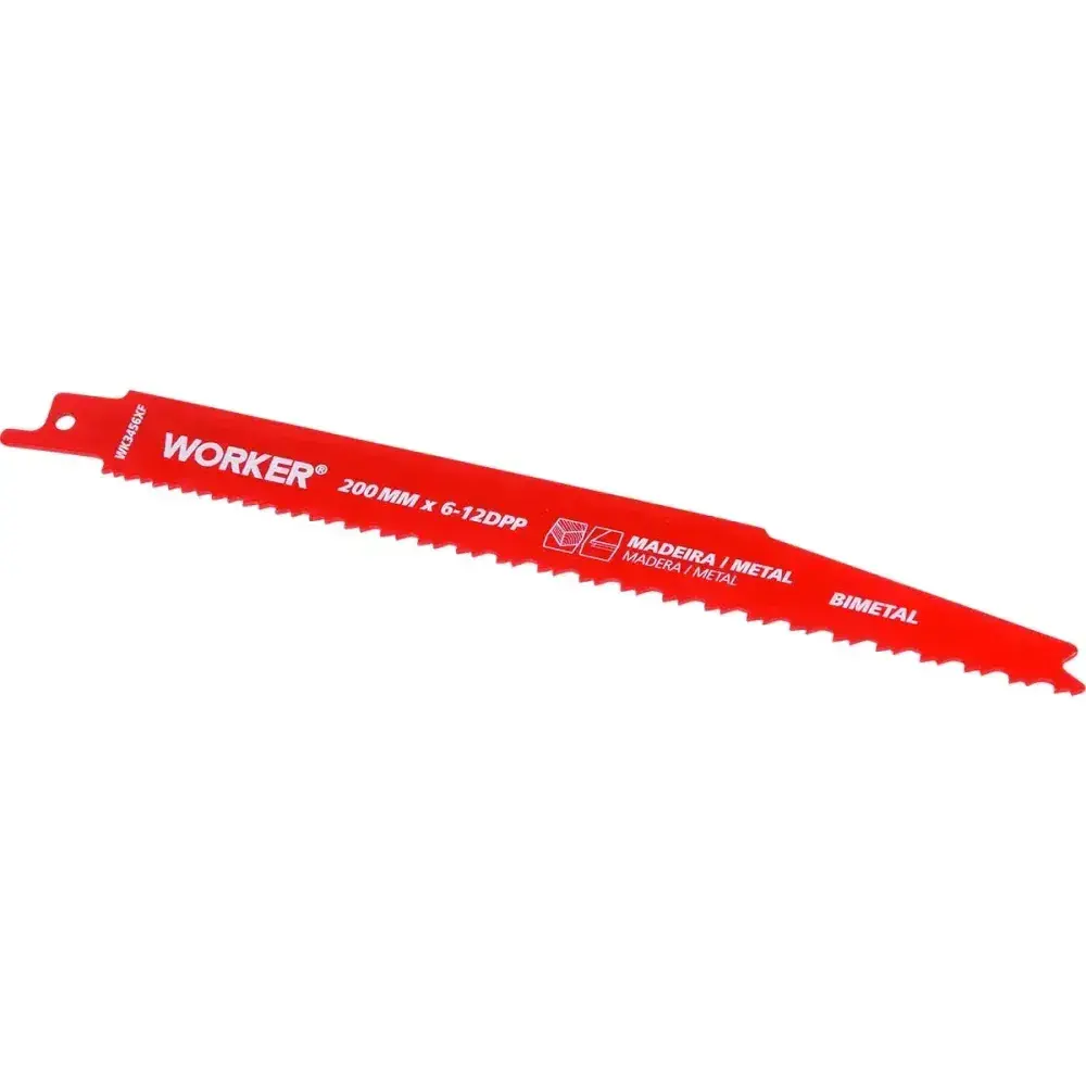 Lâmina para serra sabre bimetálica 1/2” 200MM 6/12 dentes Worker — fotografia 5