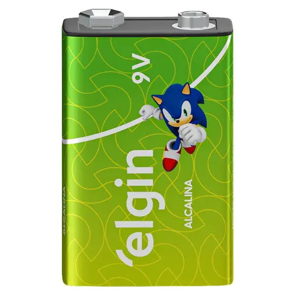 Bateria alcalina energy 9V Elgin — fotografia 5