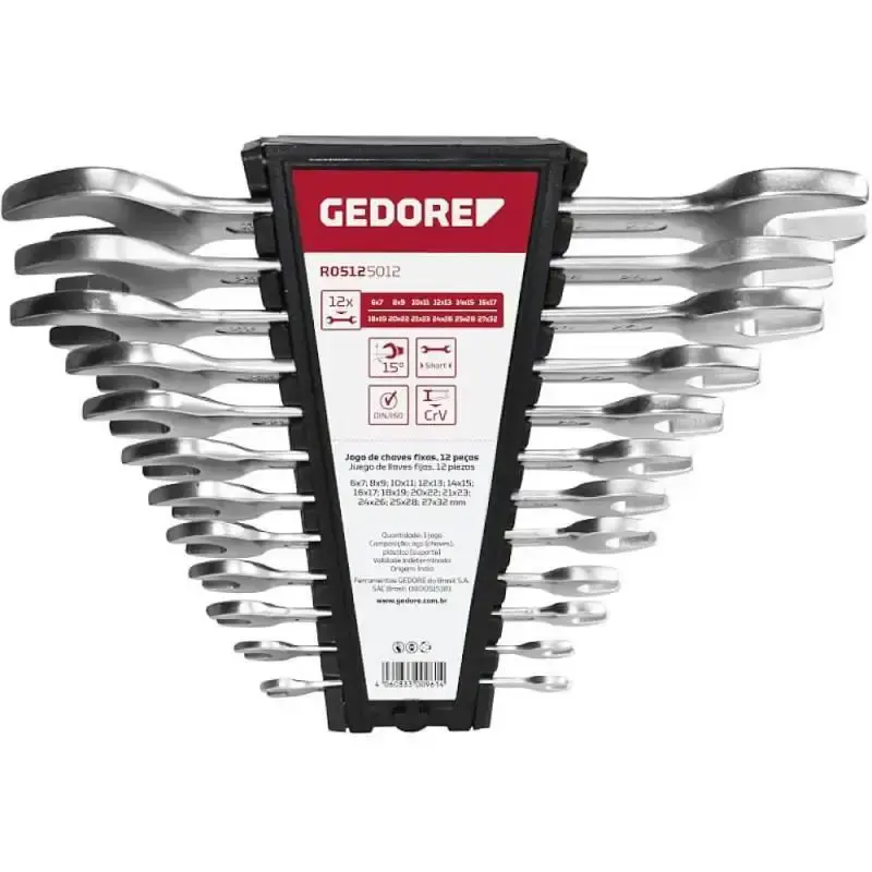 Jogo de chave fixa de 6 à 32 MM com 12 peças R05125012 gedore RED — fotografia de referência