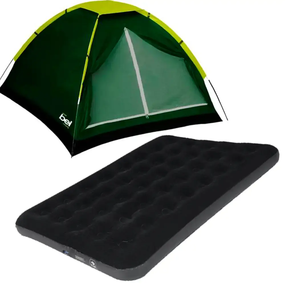 Barraca para Camping Iglu 2 x 2 Metros Até 4 Pessoas BEL + Colchão Inflável Casal