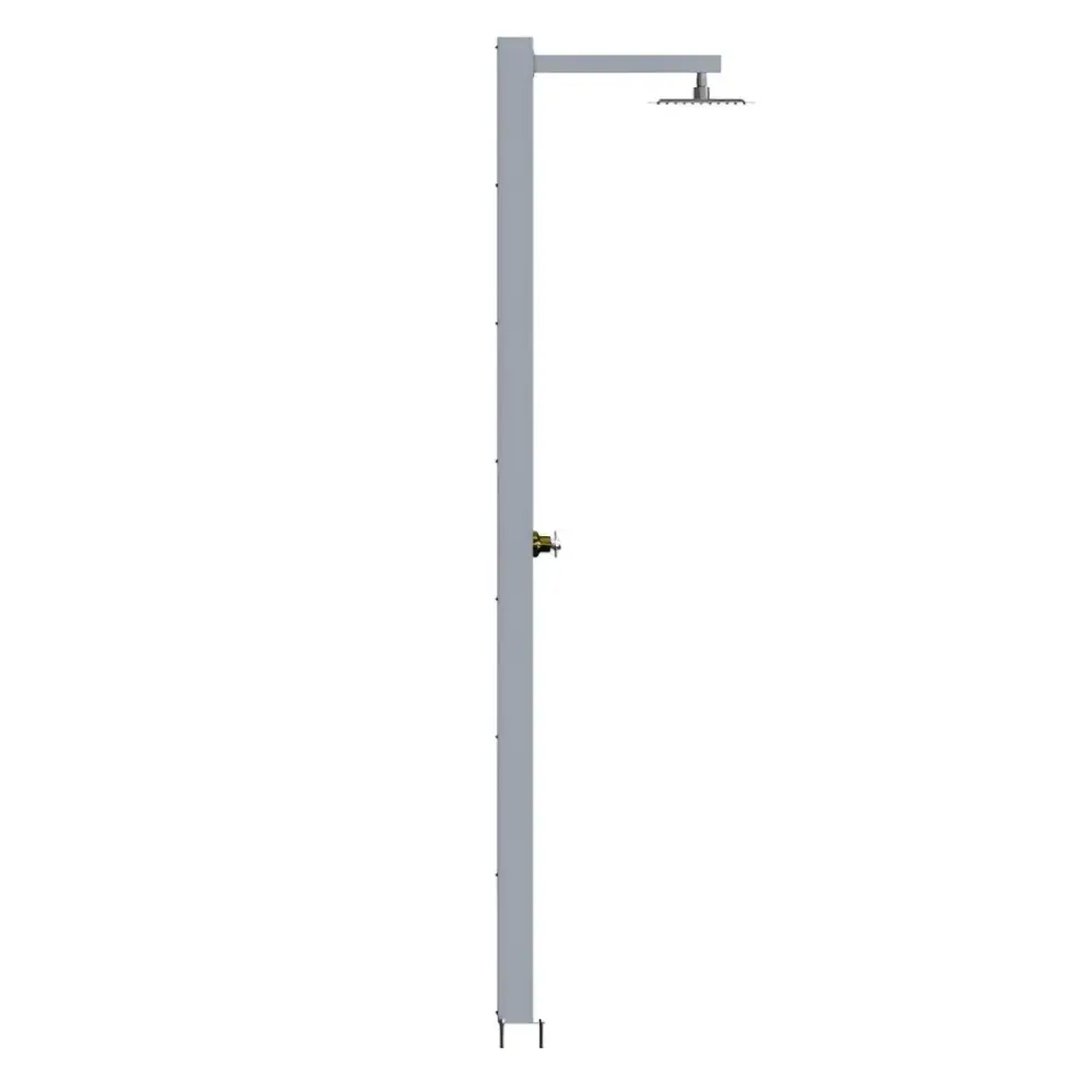 Ducha para piscina aço inox 25X25 cano 3/4 e coluna Sodramar — fotografia de referência