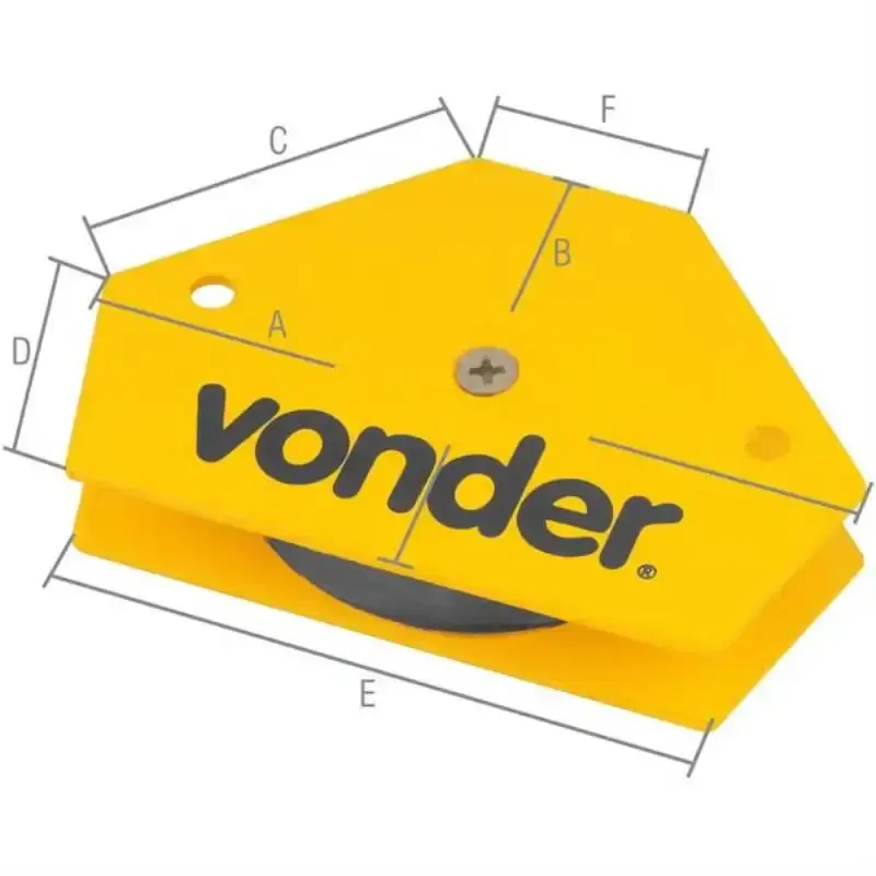 Esquadro Magnético para Soldador 10 KG e 30 KG Combo c/ 4 Peças VONDER — fotografia 3