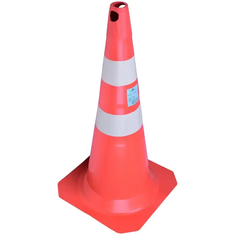 Cone para sinalização em pvc 75CM laranja e branco Worker — fotografia 2