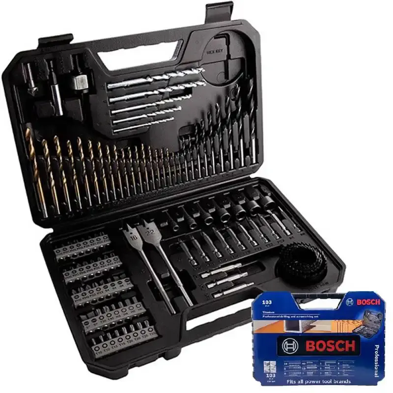 Estojo kit de ferramentas com 103 peças (NOVO) Bosch — fotografia de referência
