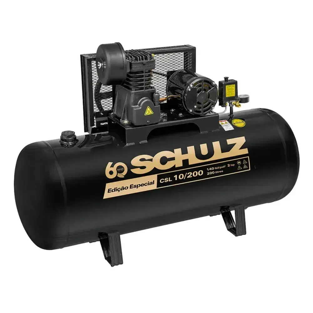 Compressor alternativo pistão 220V bravo csl 10BR/200 Schulz — fotografia 3