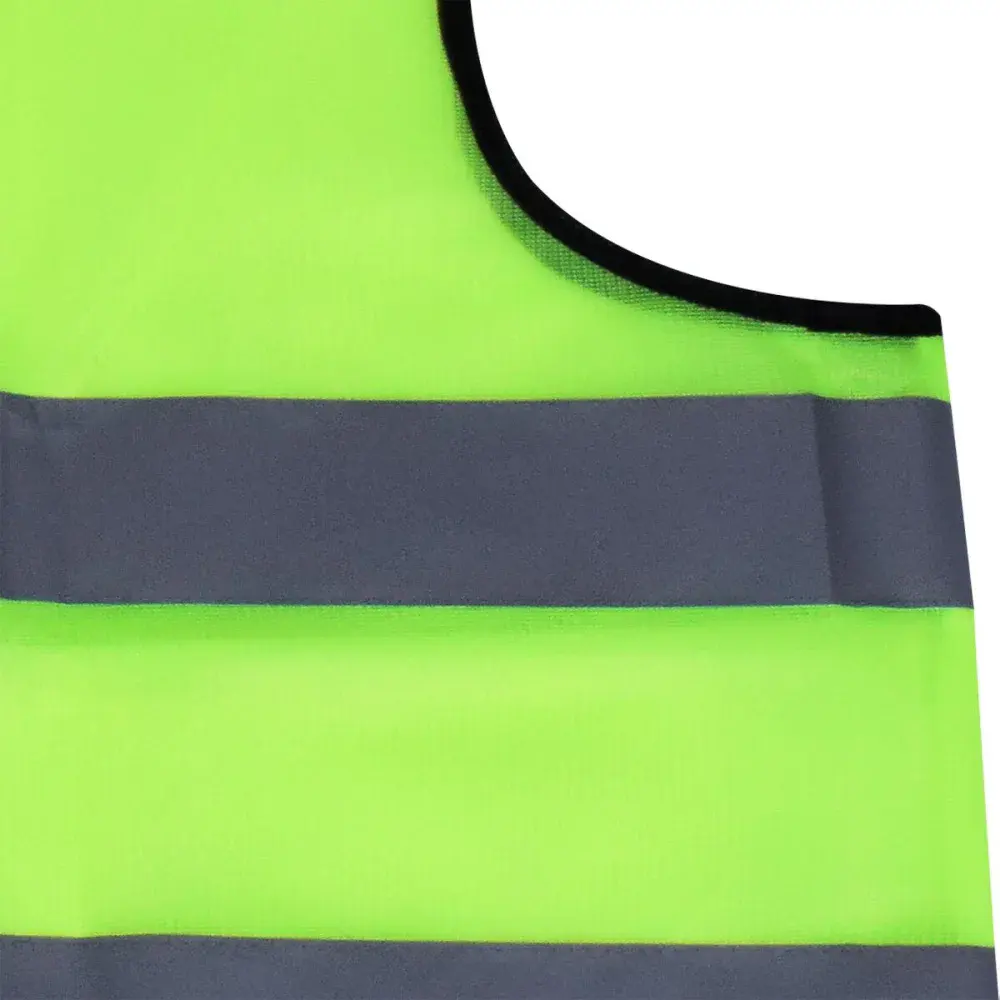 Colete refletivo em poliéster sem bolso amarelo Kala — fotografia 4