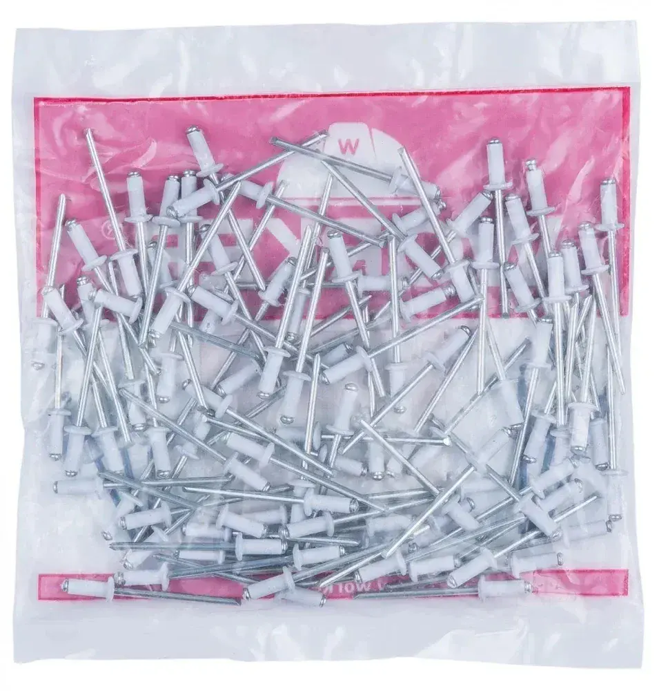 Rebite de repuxo alumínio 3,2X8MM 100 peç branco Worker — fotografia 4