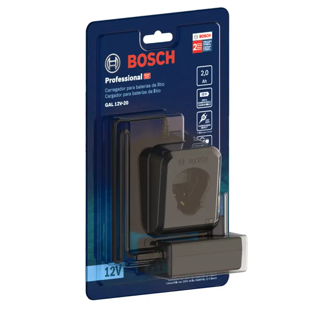 Carregador de baterias 12V GAL 12V-20 bivolt Bosch — fotografia 4