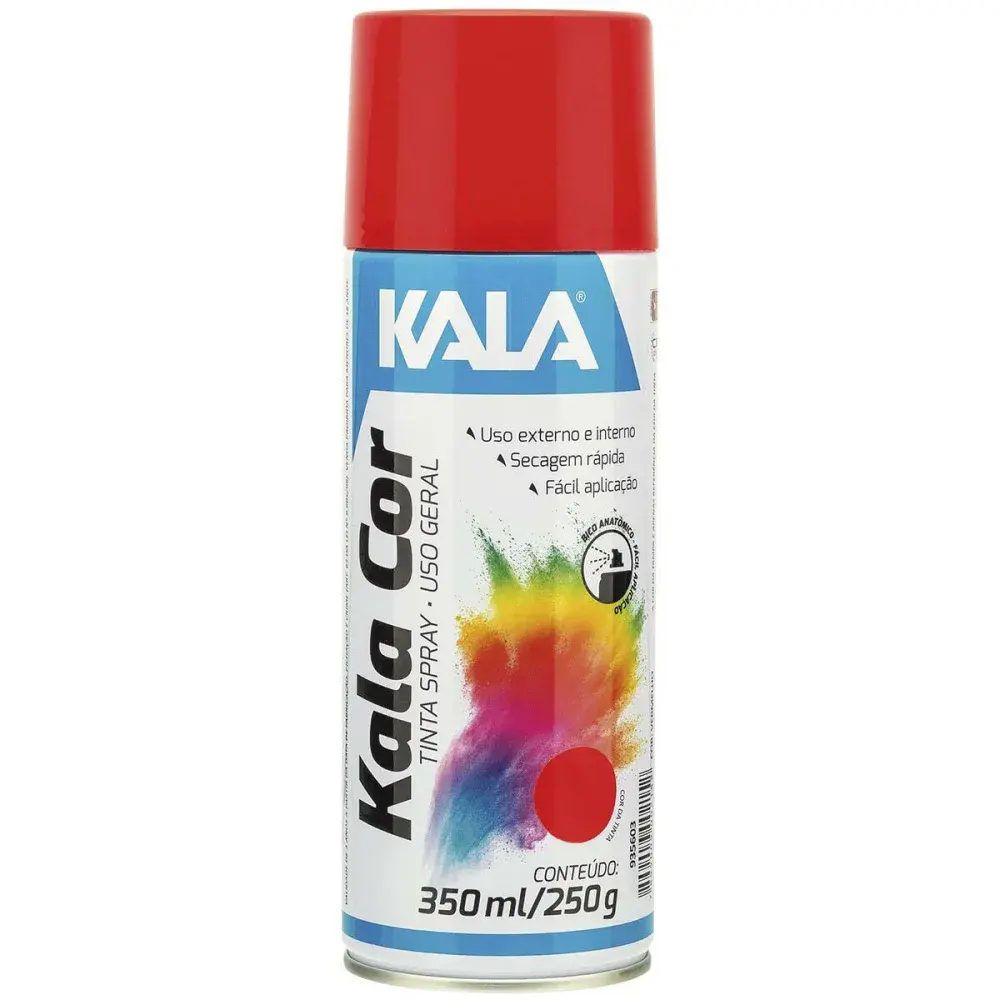 Tinta spray uso geral 350ML vermelho Kala — fotografia de referência
