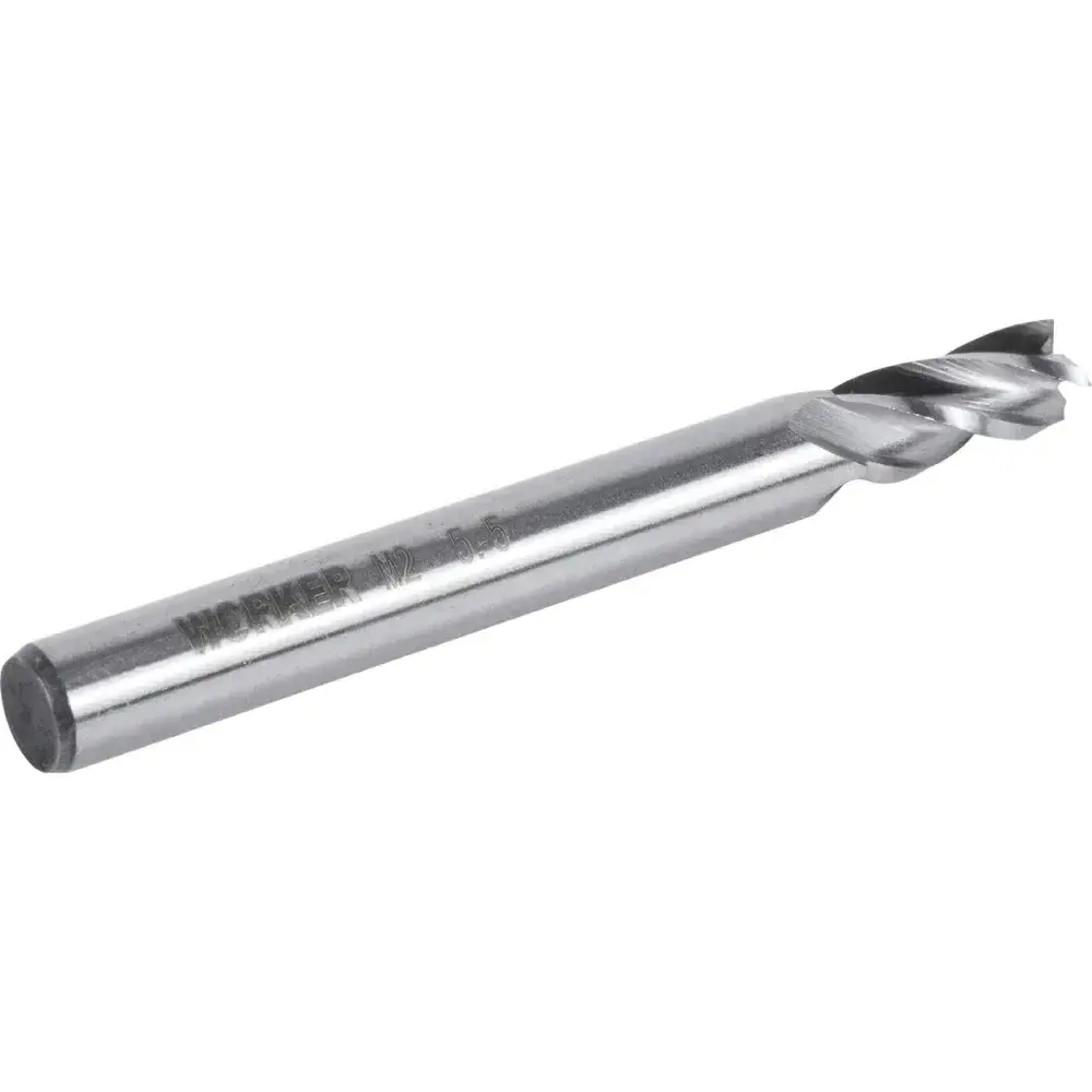 Fresa de topo reto aço rápido 5,5MM haste 6MM Worker — fotografia 9