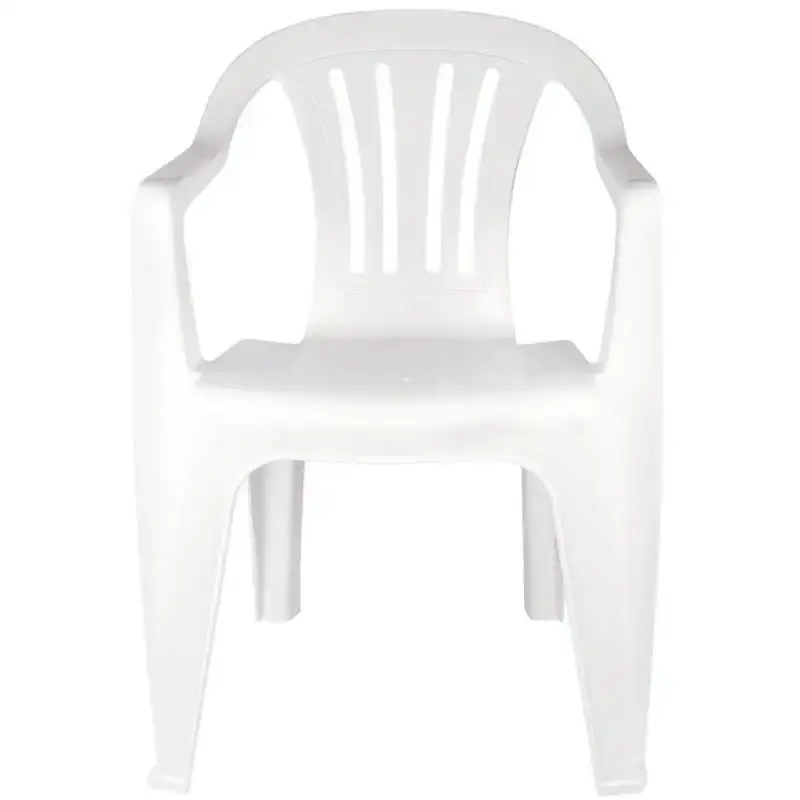 Cadeiras poltronas de plástico natal branca F890000 kit com 4 unidades Garden life — fotografia 3
