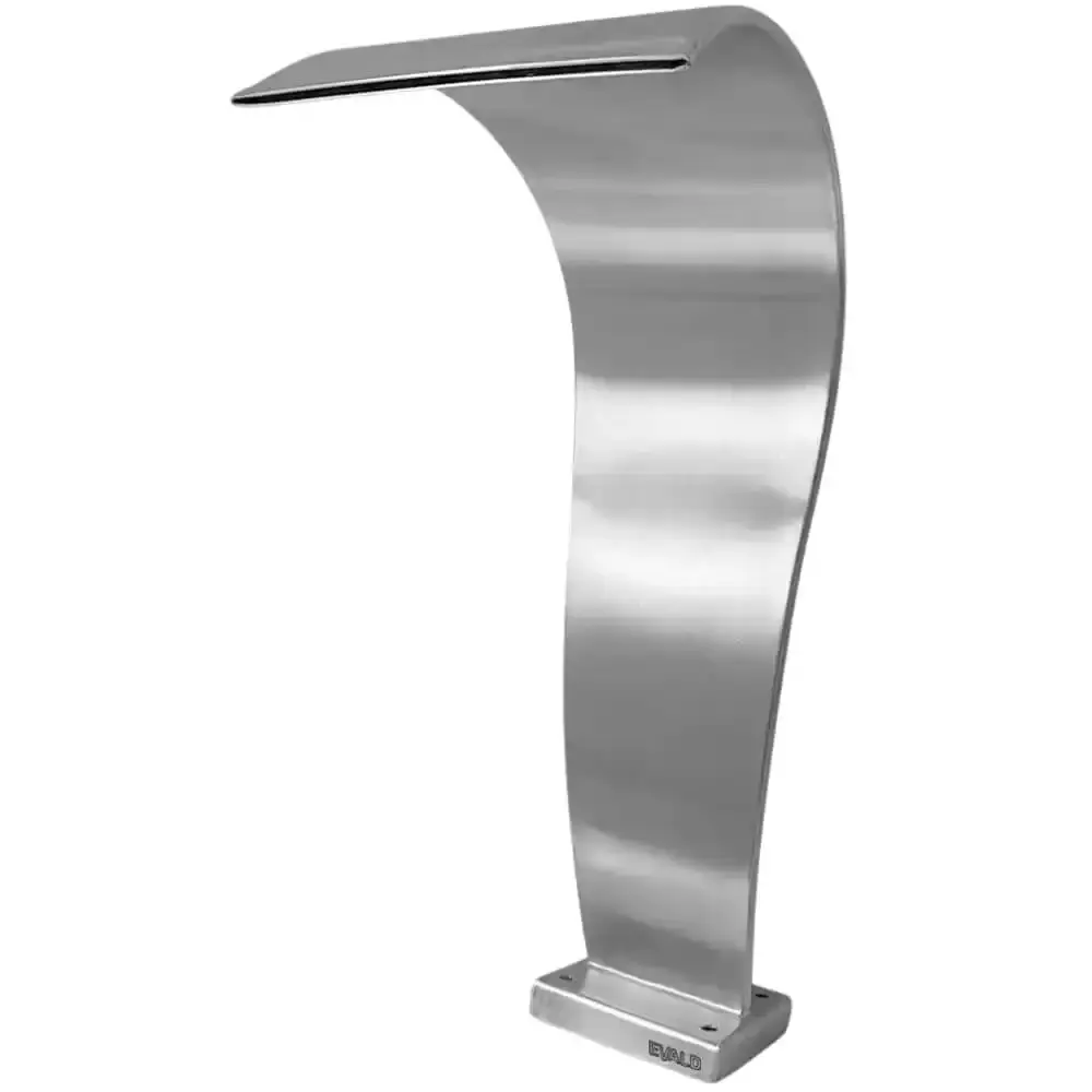 Cascata Piscina 80 x 40 CM em Aço Inox Legítimo Naja Média EVALD