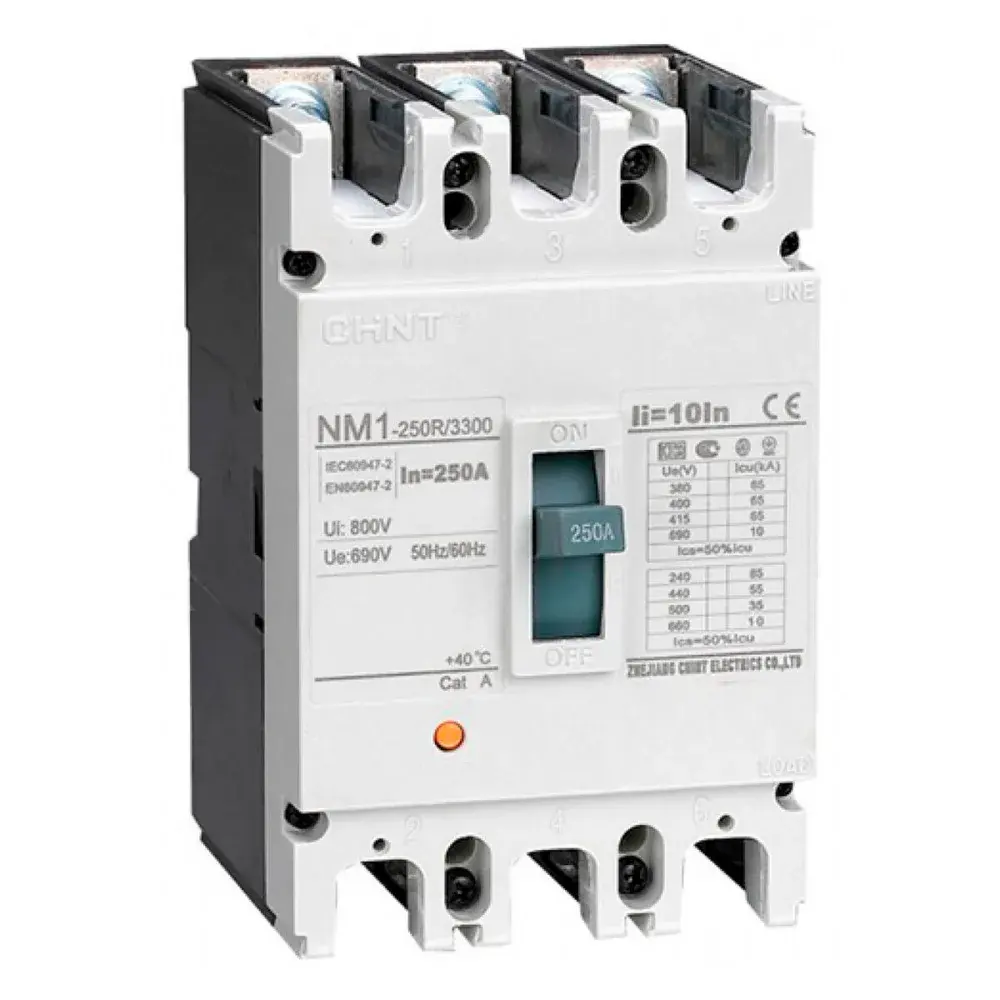 Disjuntor bipolar din dz 80A 6KA Chint