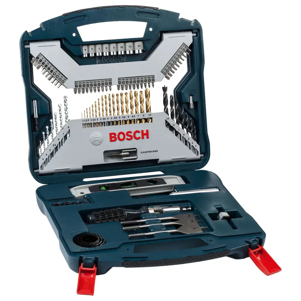 Jogo de brocas e bits titanium x-line com 100 peç Bosch — fotografia 6