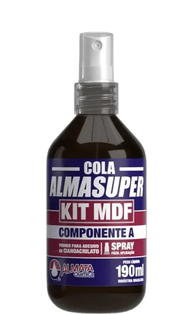 Adesivo instantâneo kit mdf colar+primer Almata — fotografia 5