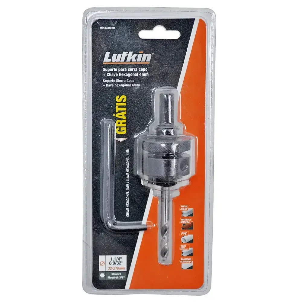 Suporte para serra copo 32 a 114MM 3/8 MSC3221038L Lufkin