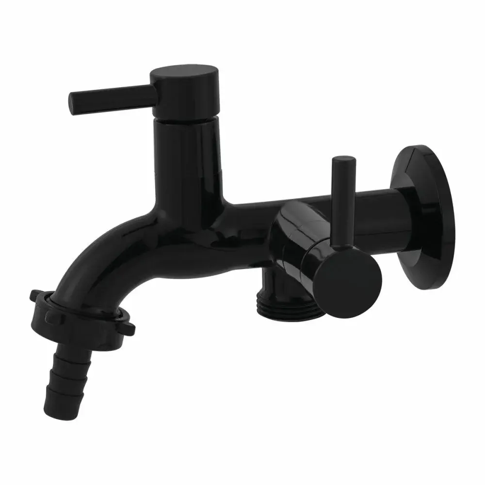 Torneira para máquina de lavar abs 1428 1/4 preto da higo Higo ABS