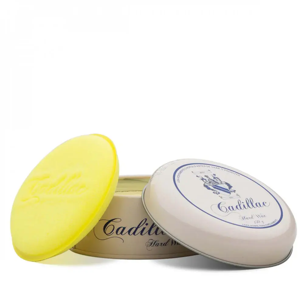 Cera automotiva hard wax branca com aplicador 150G Cadillac