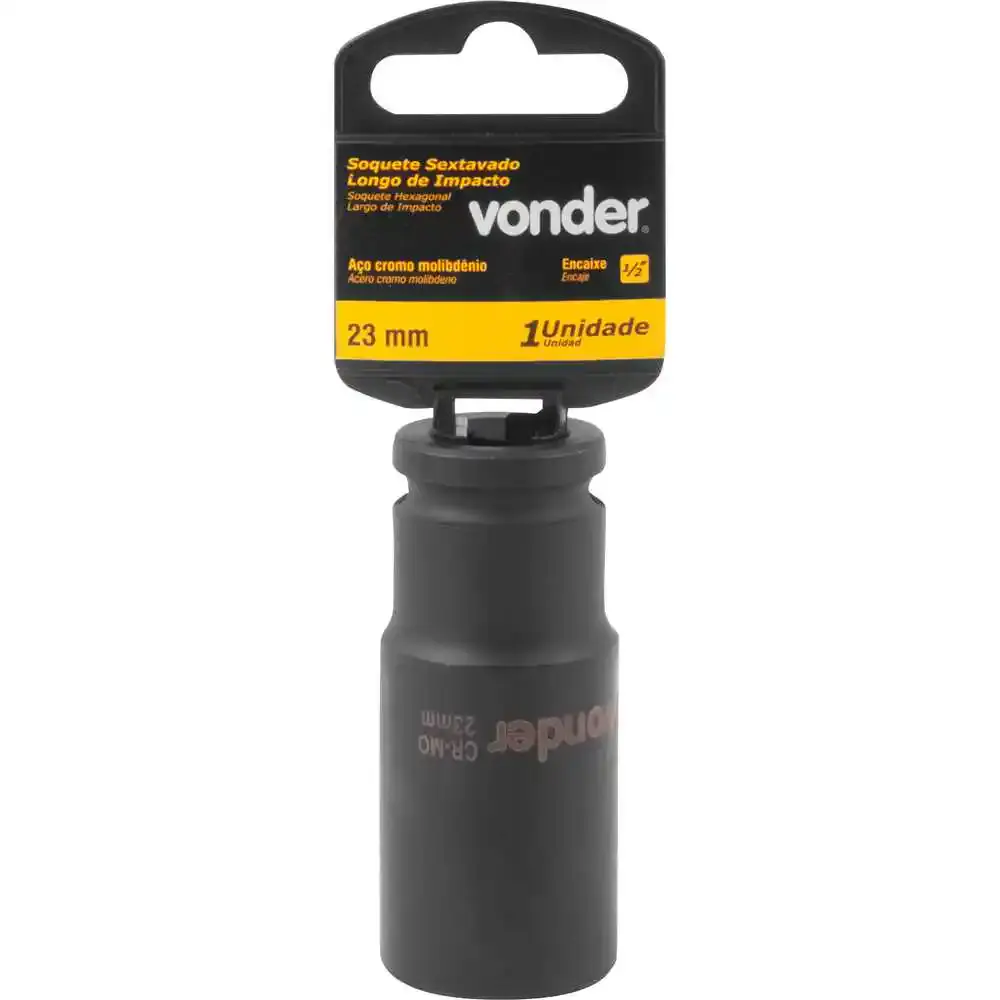 Soquete sextavado longo de impacto 23MM 1/2POL Vonder — fotografia 4
