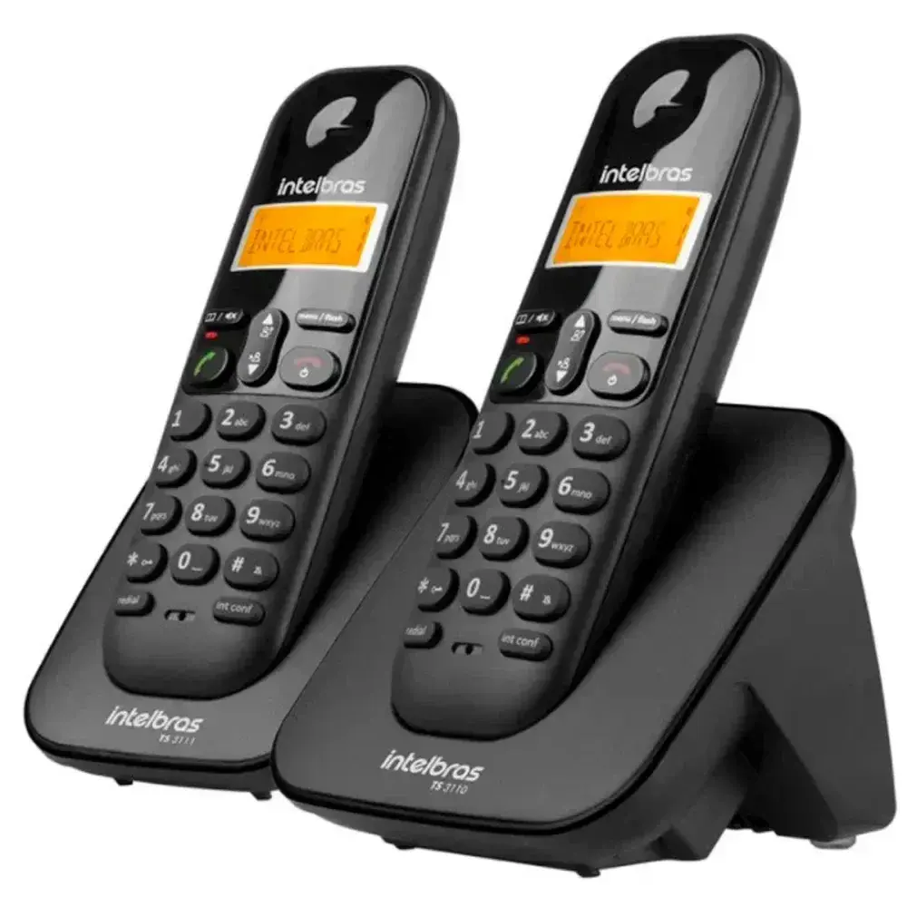 Telefone sem fio id Intelbras ramal TS3112 preto — fotografia 4
