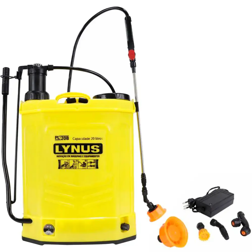 Pulverizador costal 20 litros 2 em 1 à bateria e manual PL-20B Lynus