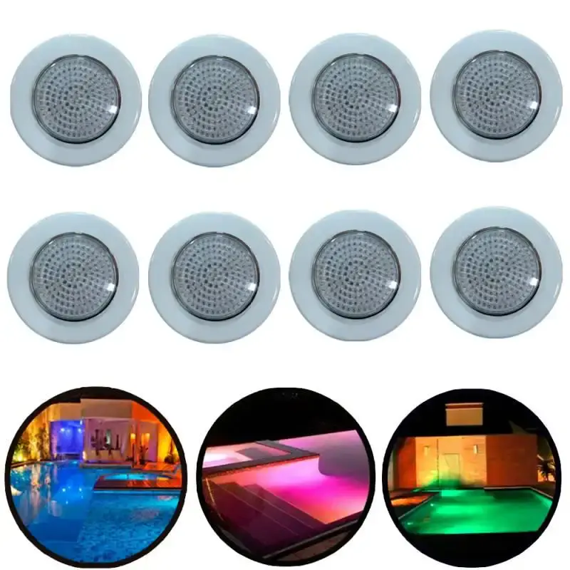 Refletor LED 141 para piscinas lâmpada RGB corpo ABS 901410 kit 8 peças Fluidra