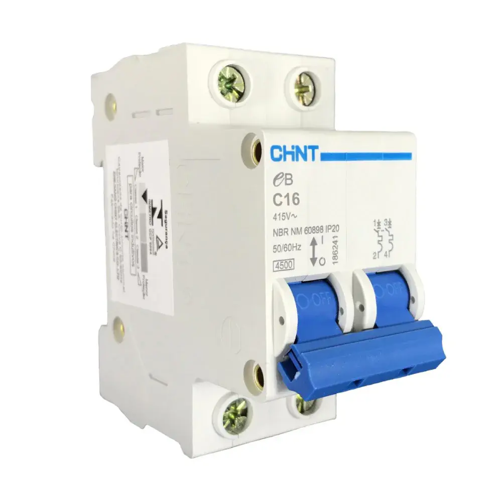 Disjuntor bipolar Chint din curva c 20A 3KA