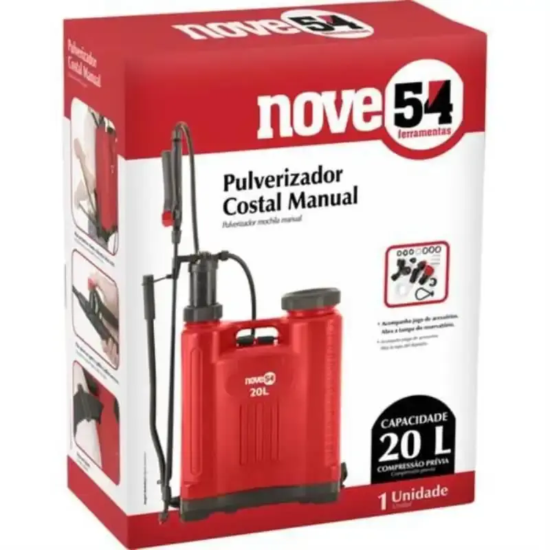 Pulverizador costal agrícola 20 litros com kit de bicos Nove54 — fotografia 4