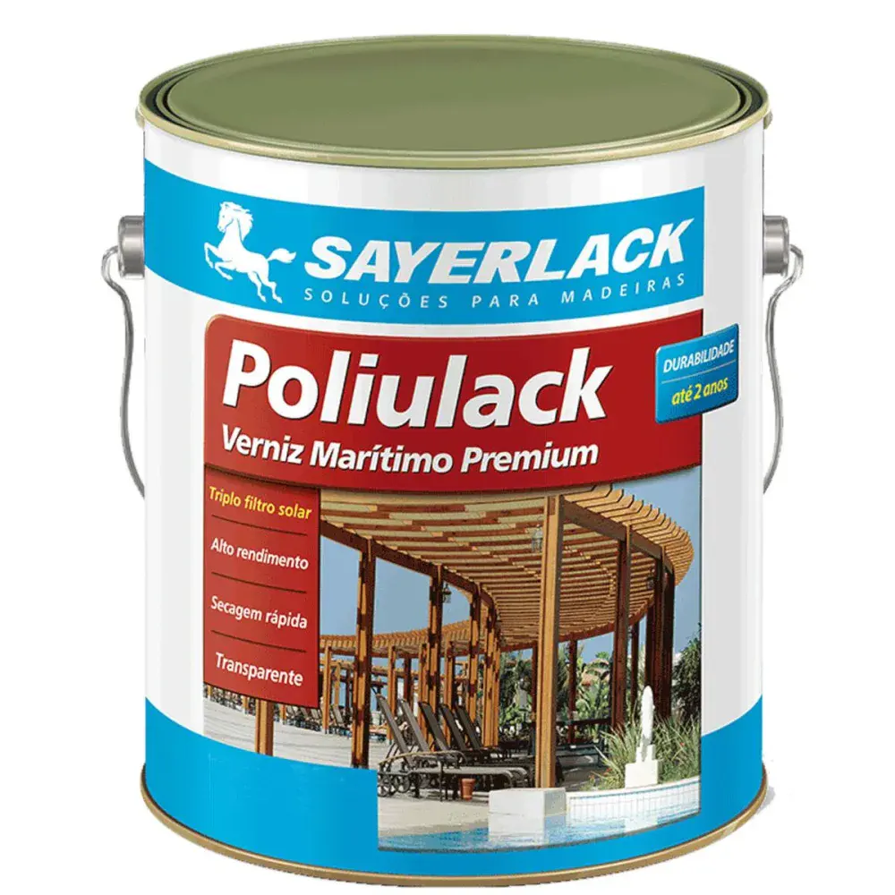 Verniz poliulack brilhante 3,6L transparente Sayerlack