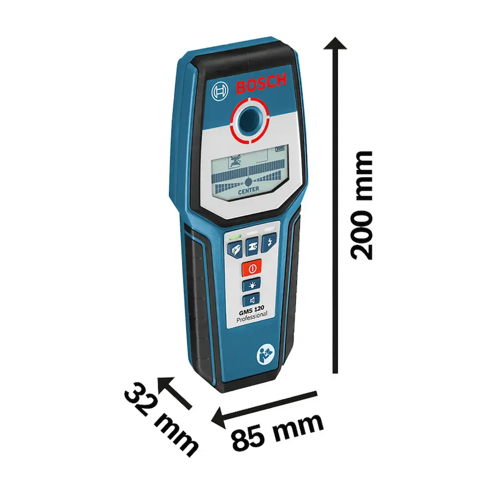 Detector de Materiais GMS 120, 120 mm BOSCH — fotografia 11